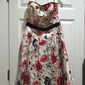 Strapless White House Black Market Dress